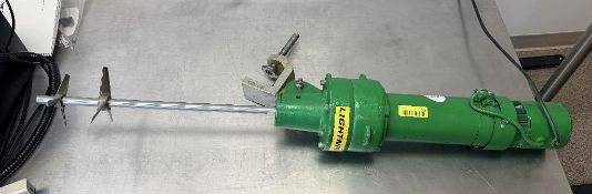 DESCRIPTION LIGHTNIN 1620 SERIES ELECTRIC DRUM MIXER WITH STAINLESS STEEL SHAFT AND DUAL PROPELLER I