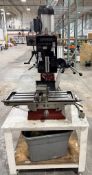 DESCRIPTION MILLING/DRILLING MACHINE WITH GEARED HEAD, T-SLOT WORK TABLE, X-Y CROSS SLIDE TABLE, MAC