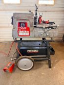 DESCRIPTION RIDGID 535 SERIES MANUAL CHUCK PIPE THREADING MACHINE WITH CART AND FOOT SWITCH BRAND /