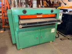 DESCRIPTION GENERAL INTERNATIONAL 37" DOUBLE DRUM WIDE BELT SANDER WITH VARIABLE FEED CONVEYOR, DUAL