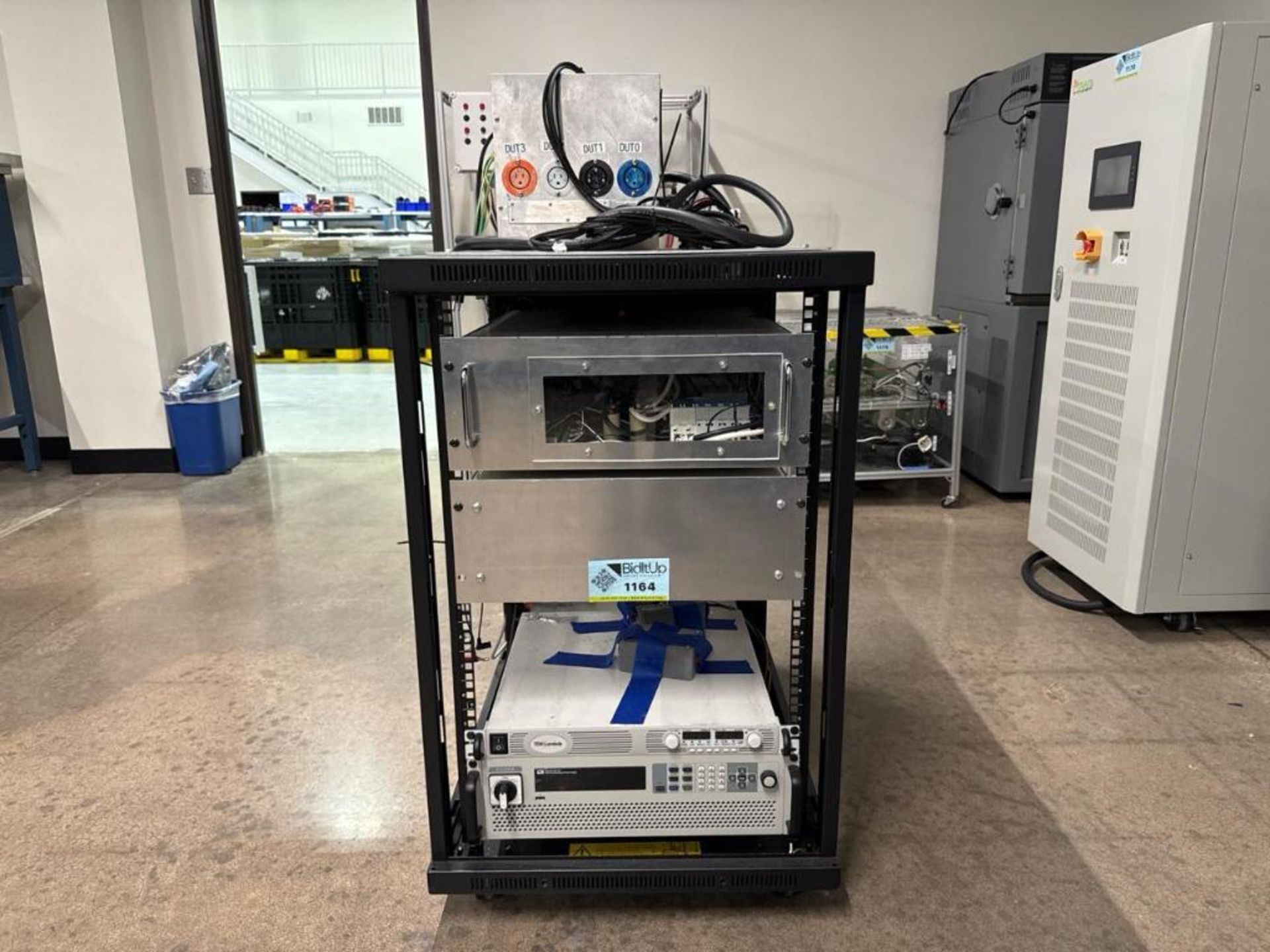 Custom HV AC/DC ATE Test Rack; RackSolutions Open-Frame Rack On Casters ...