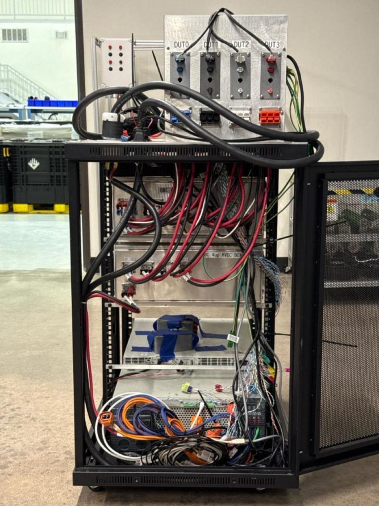 Custom HV AC/DC ATE Test Rack; RackSolutions Open-Frame Rack On Casters ...