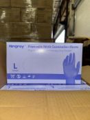 Pallet of Disposable Nitrile Examination Gloves 9,000 Pieces Per Pallet