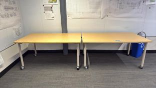 (2) Rolling Tables, 5’ X 36” wide