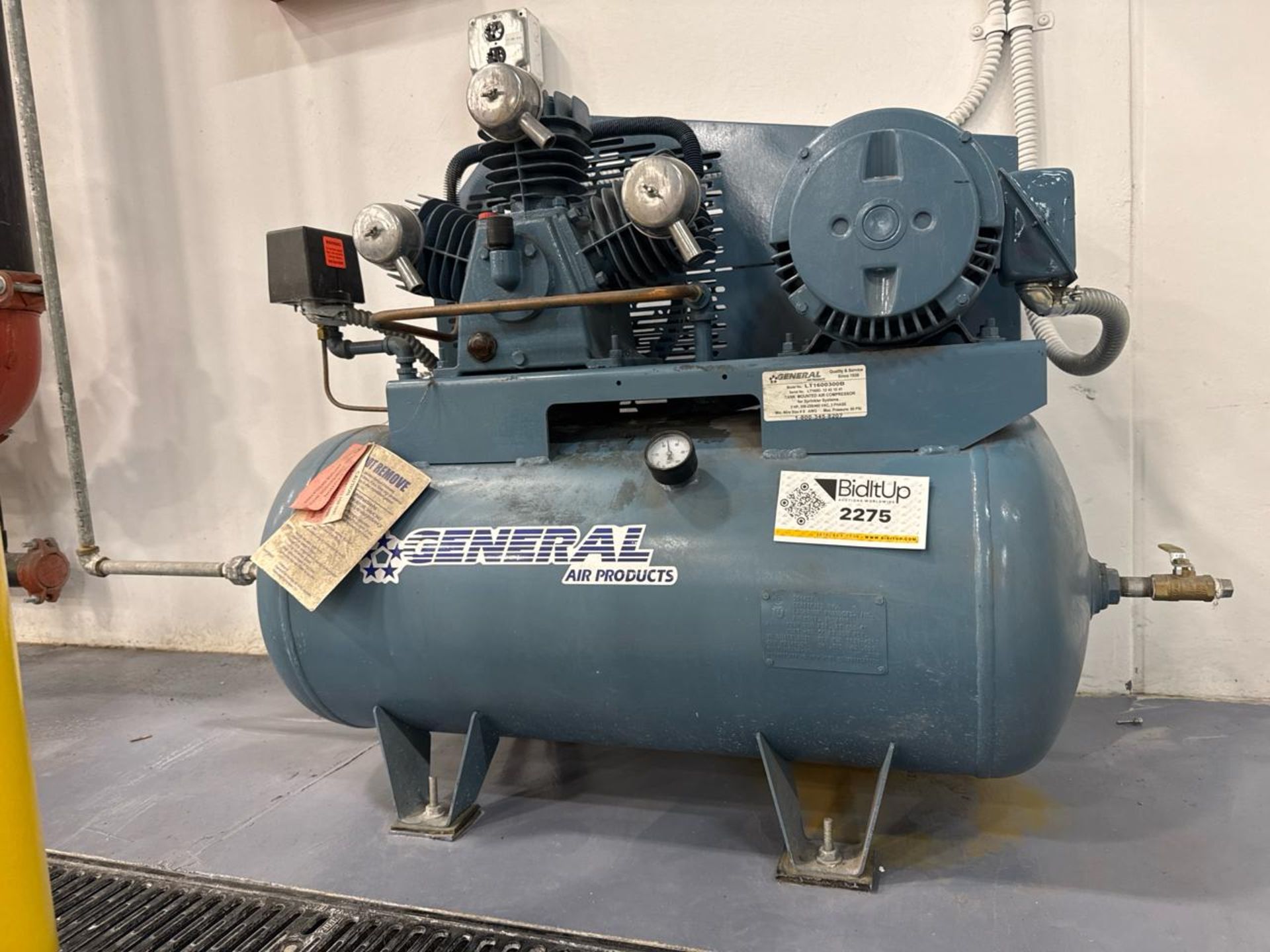 Gen Compressor General air compressor; The General Air Products LT1600300B is a 3 HP ...