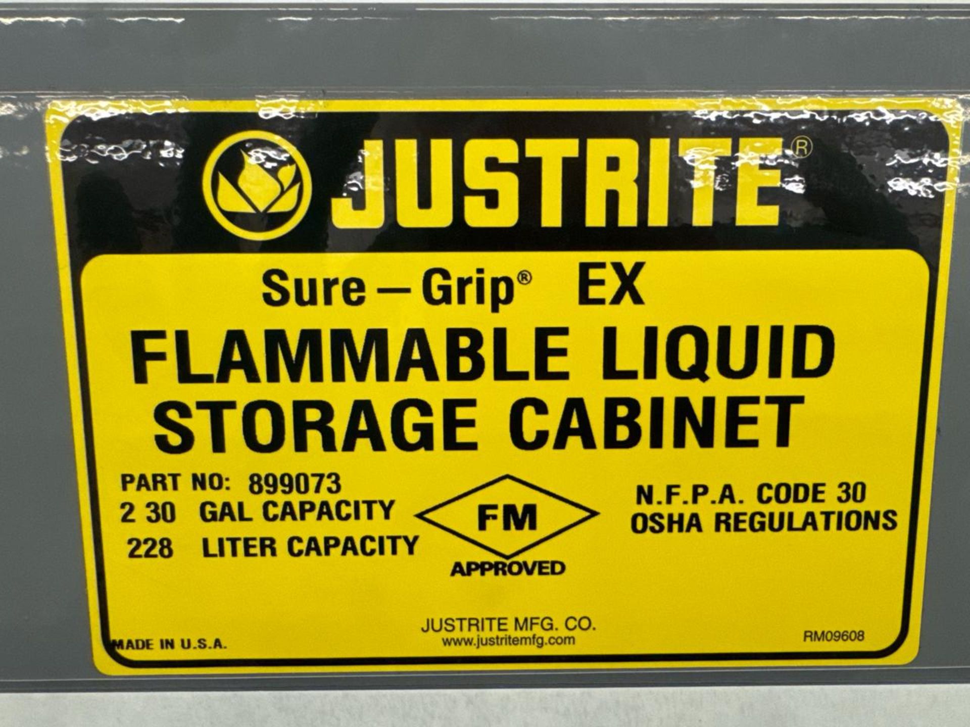 Justrite flammable storage cabinet - Image 3 of 3