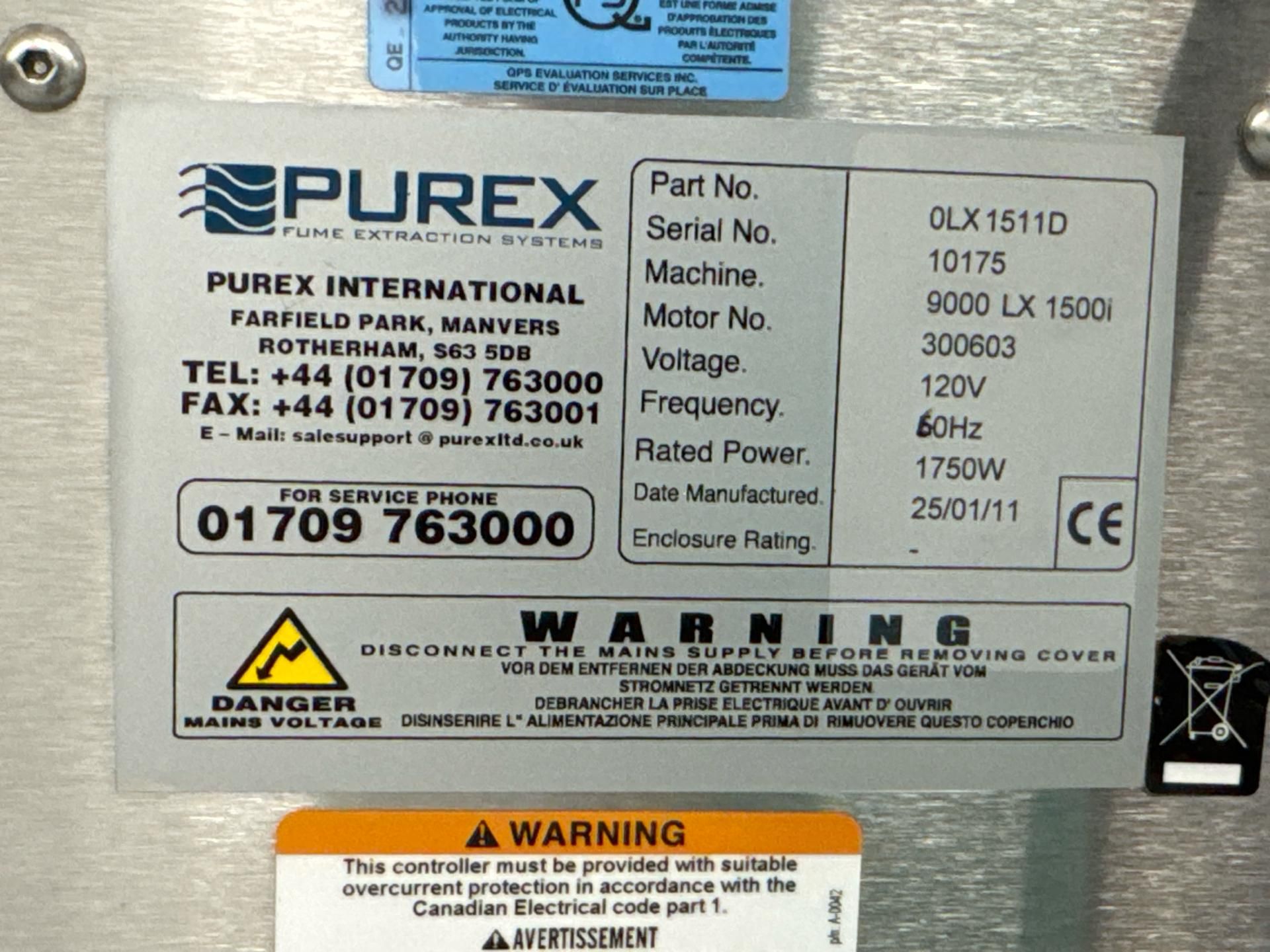 Pyrex 9000 LX 1500i Fume Extraction Systems - Image 5 of 5