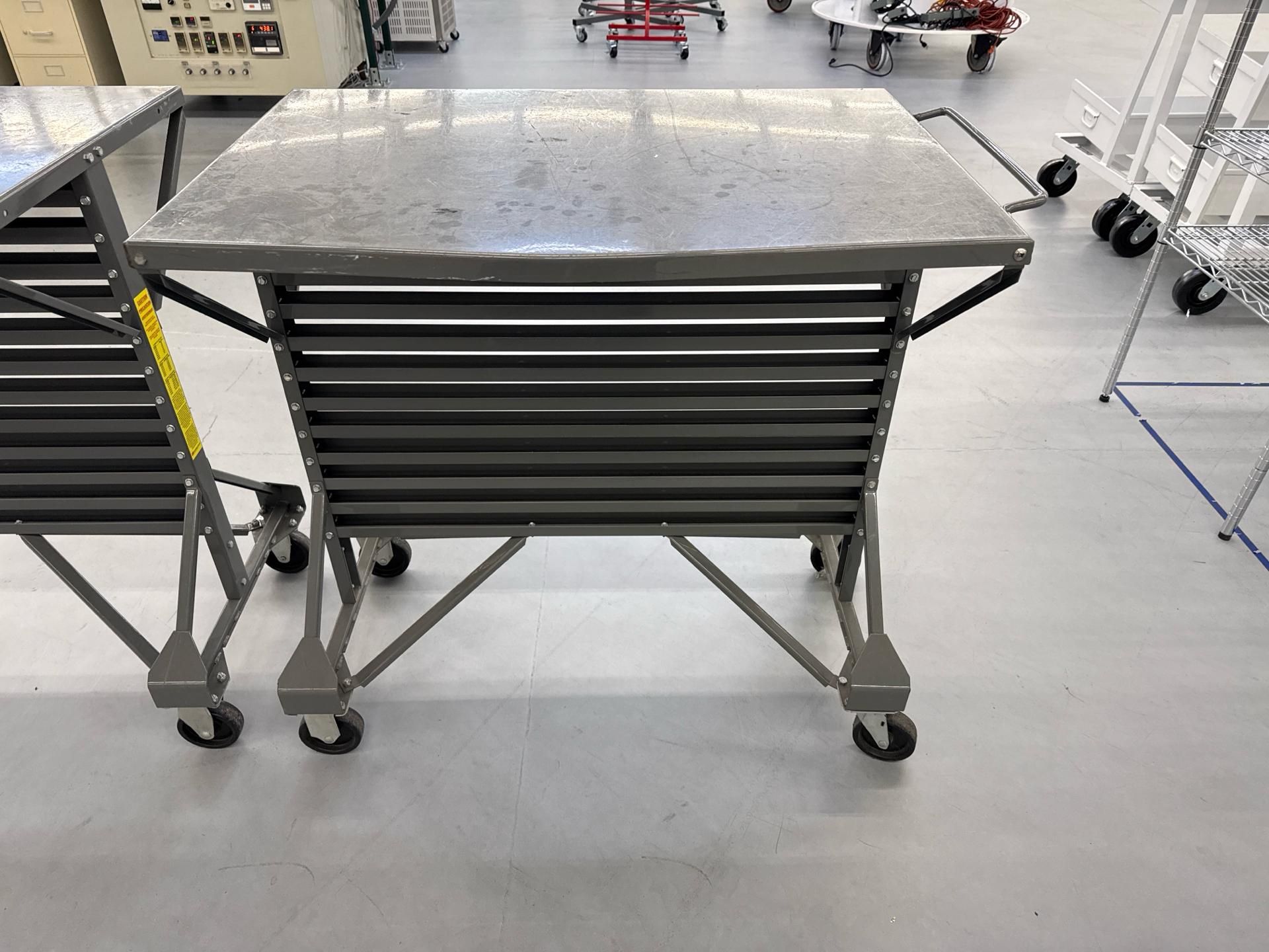2 Mobile Carts W/ Rail Hangers - Image 3 of 3