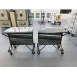 2 Mobile Carts W/ Rail Hangers