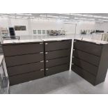 (3) 4-drawer Storage Cabinets
