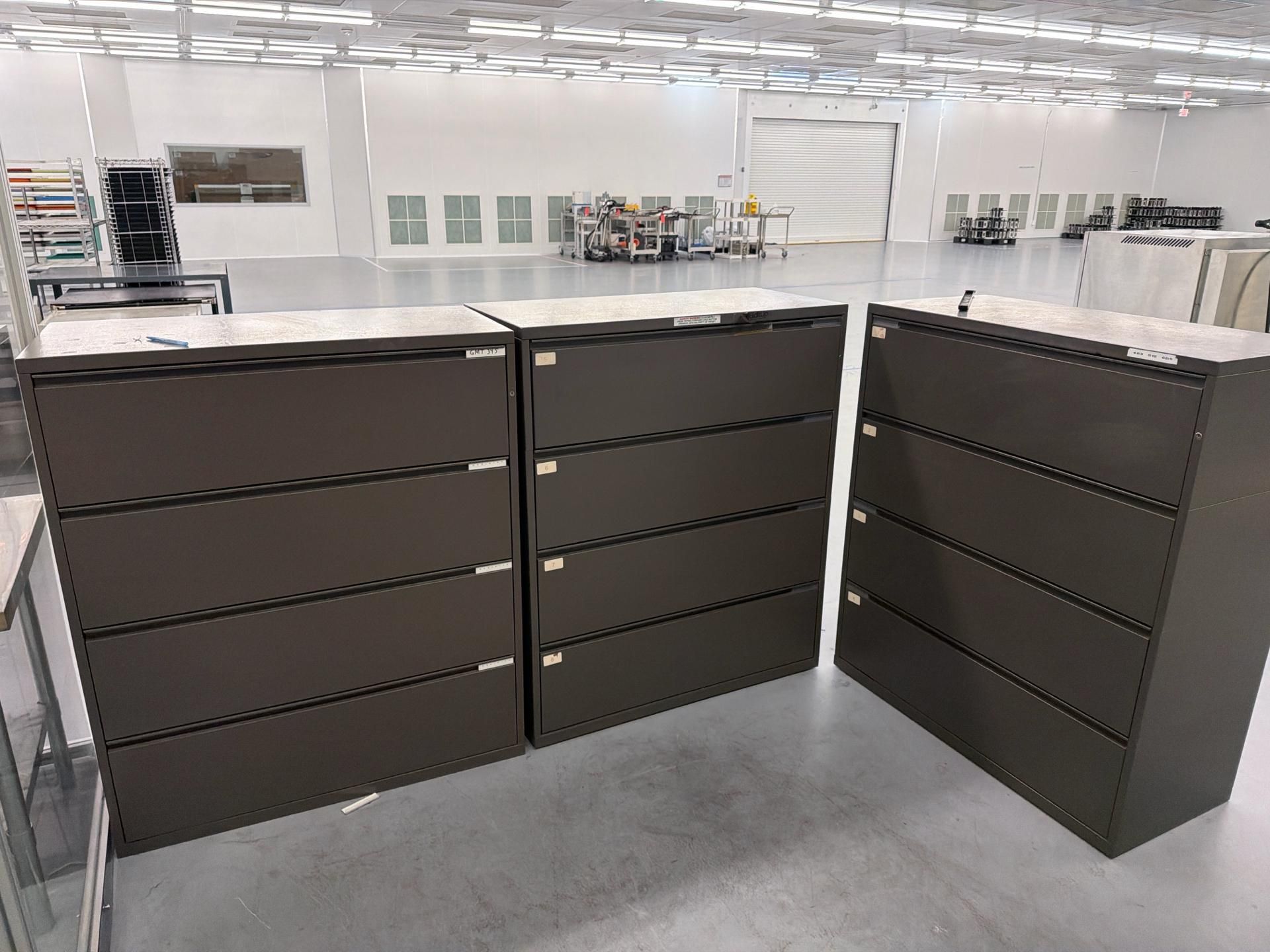 (3) 4-drawer Storage Cabinets