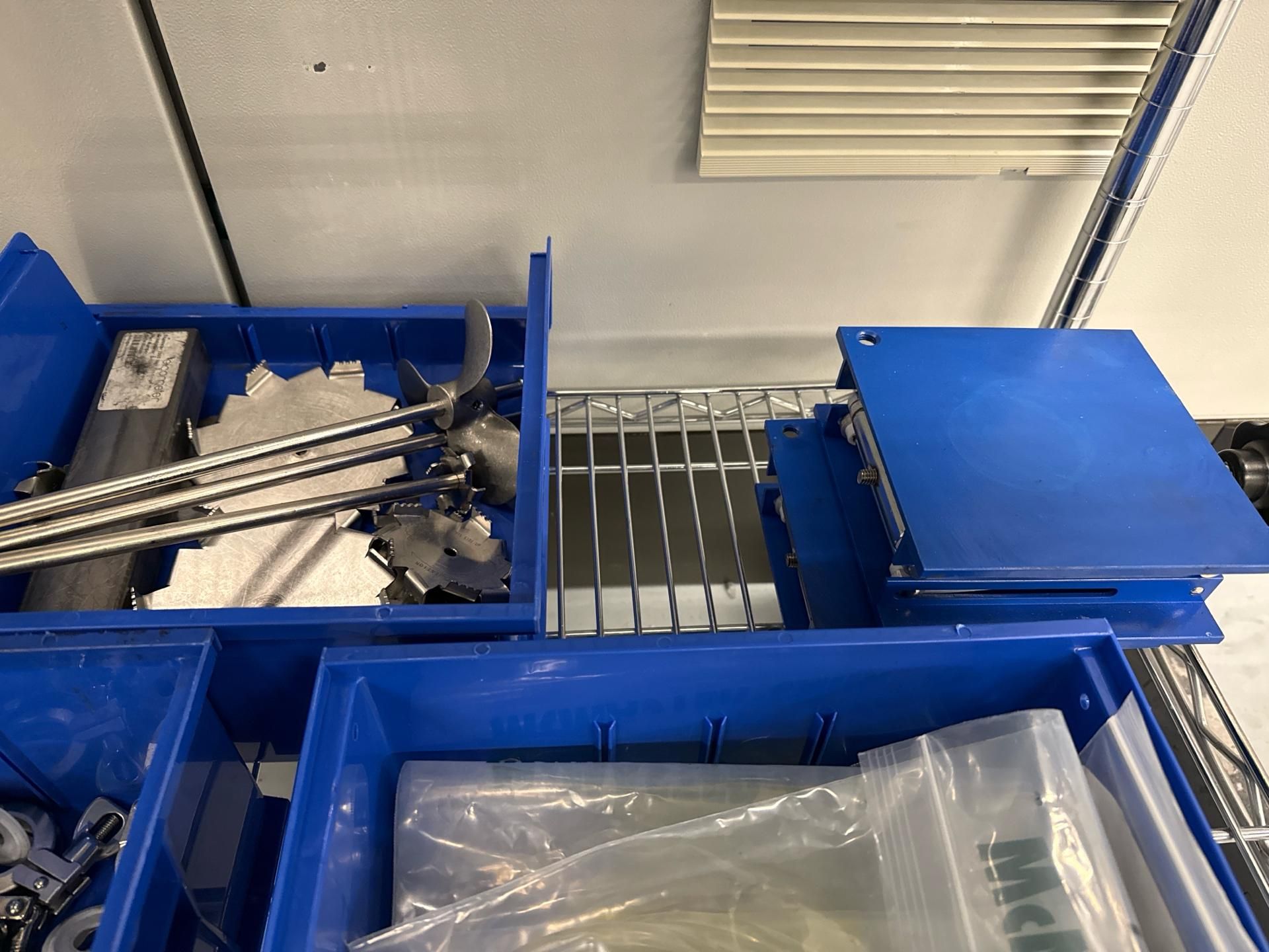 Lot of Assorted Stainless Steel Parts and 3 Lab Lifting Platforms - Image 3 of 3