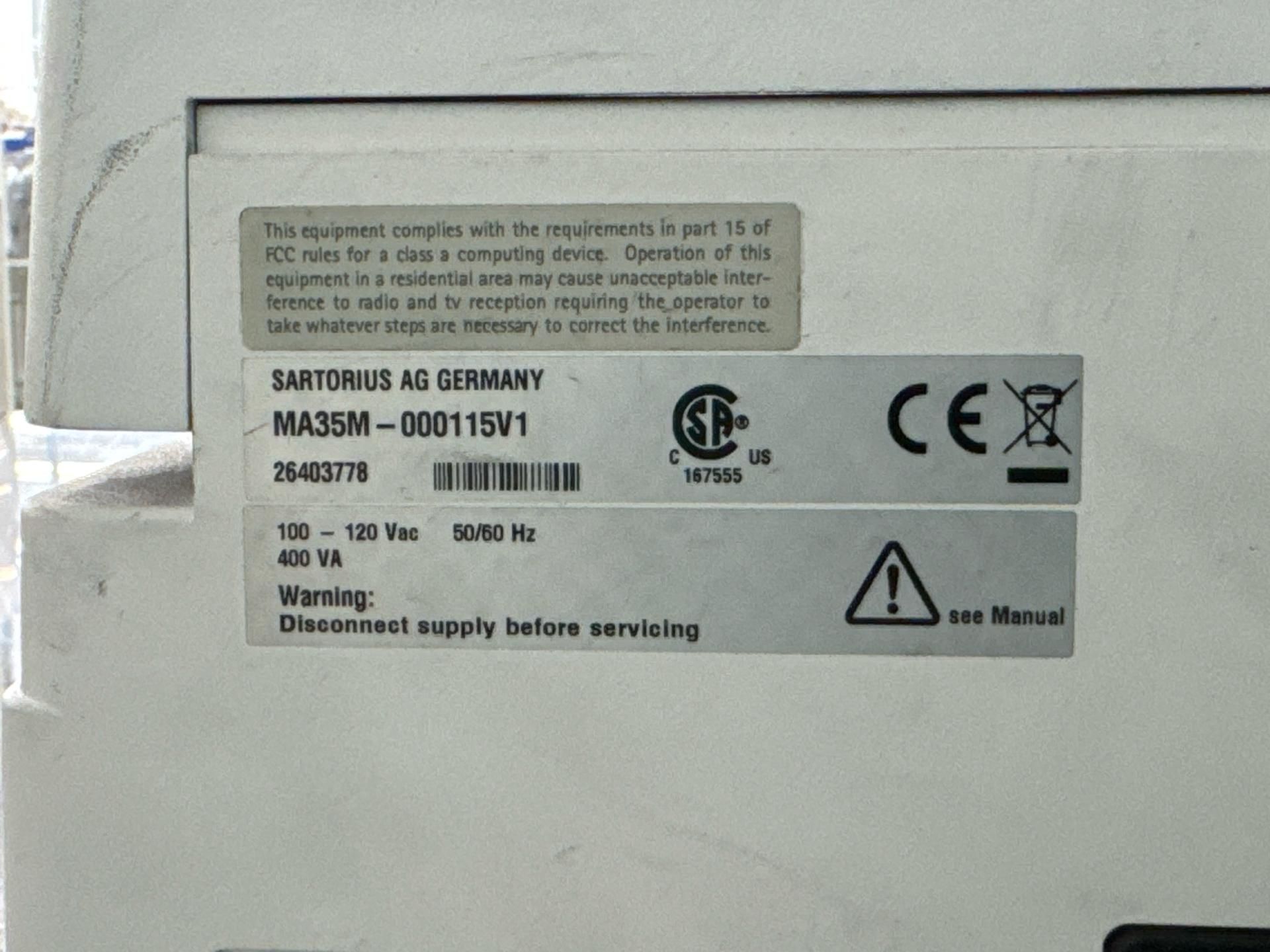 Sartorius MA35 Moisture Analyzer, 35 g / 1 mg - Image 5 of 5