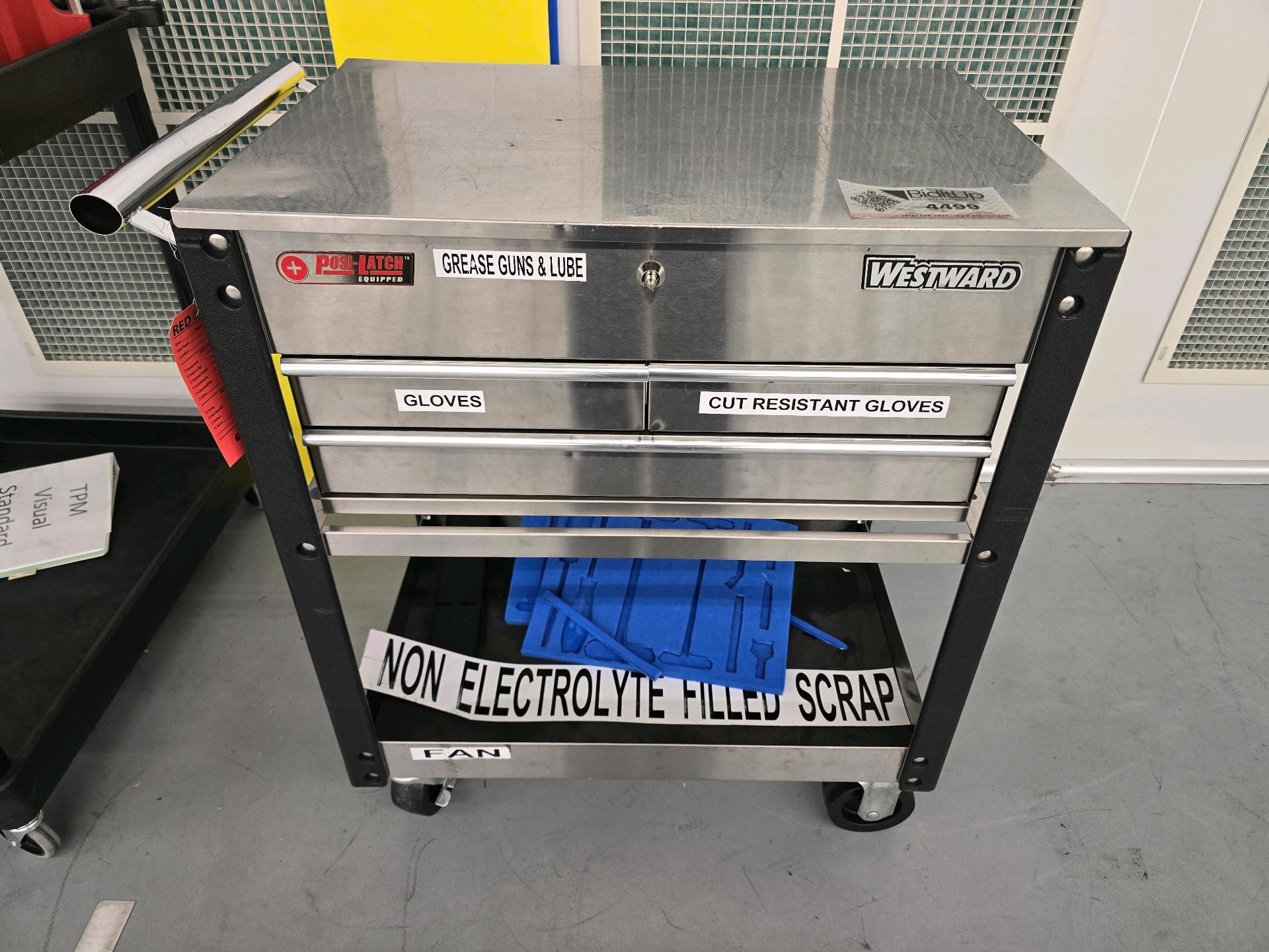 Westward Posi-Latch Stainless Tool Drawer