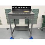 Steel work table with drawer