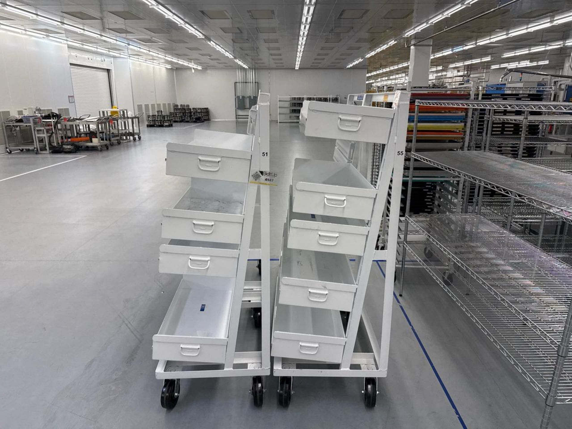 (4) Assorted Vince Basnik Co. Mobile Material Handling Racks - Image 2 of 4