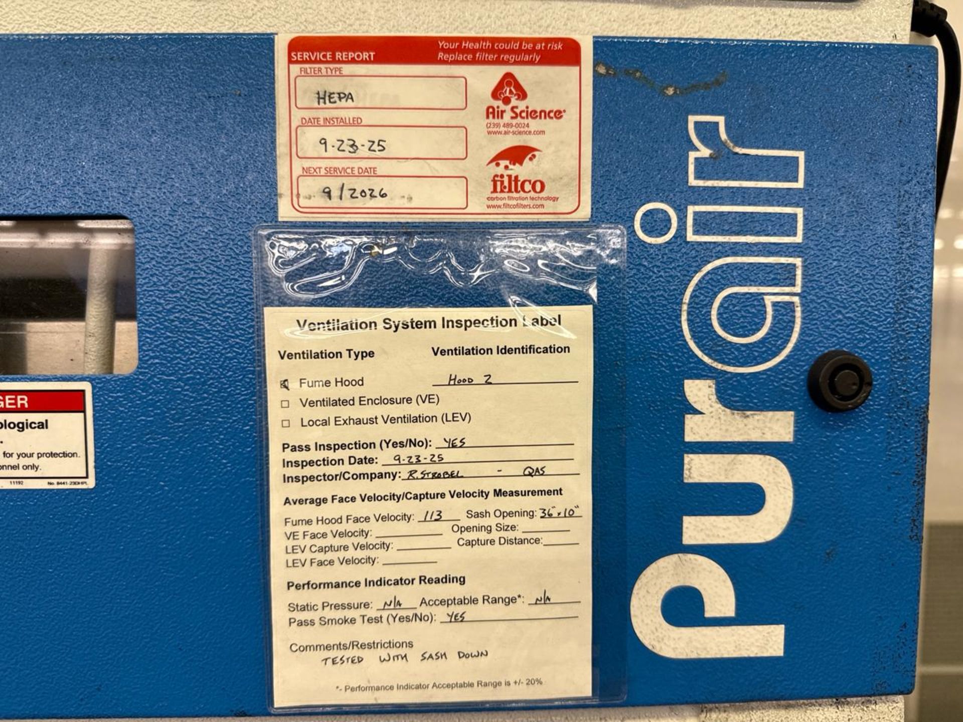 Air Science PurAir Ductless Fume Hood - Image 3 of 6