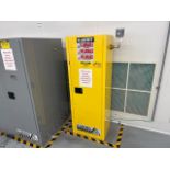 Justrite flammable storage cabinet