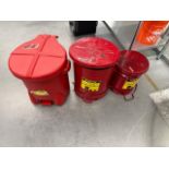 (3) Assorted Safety Oil Waste Containers
