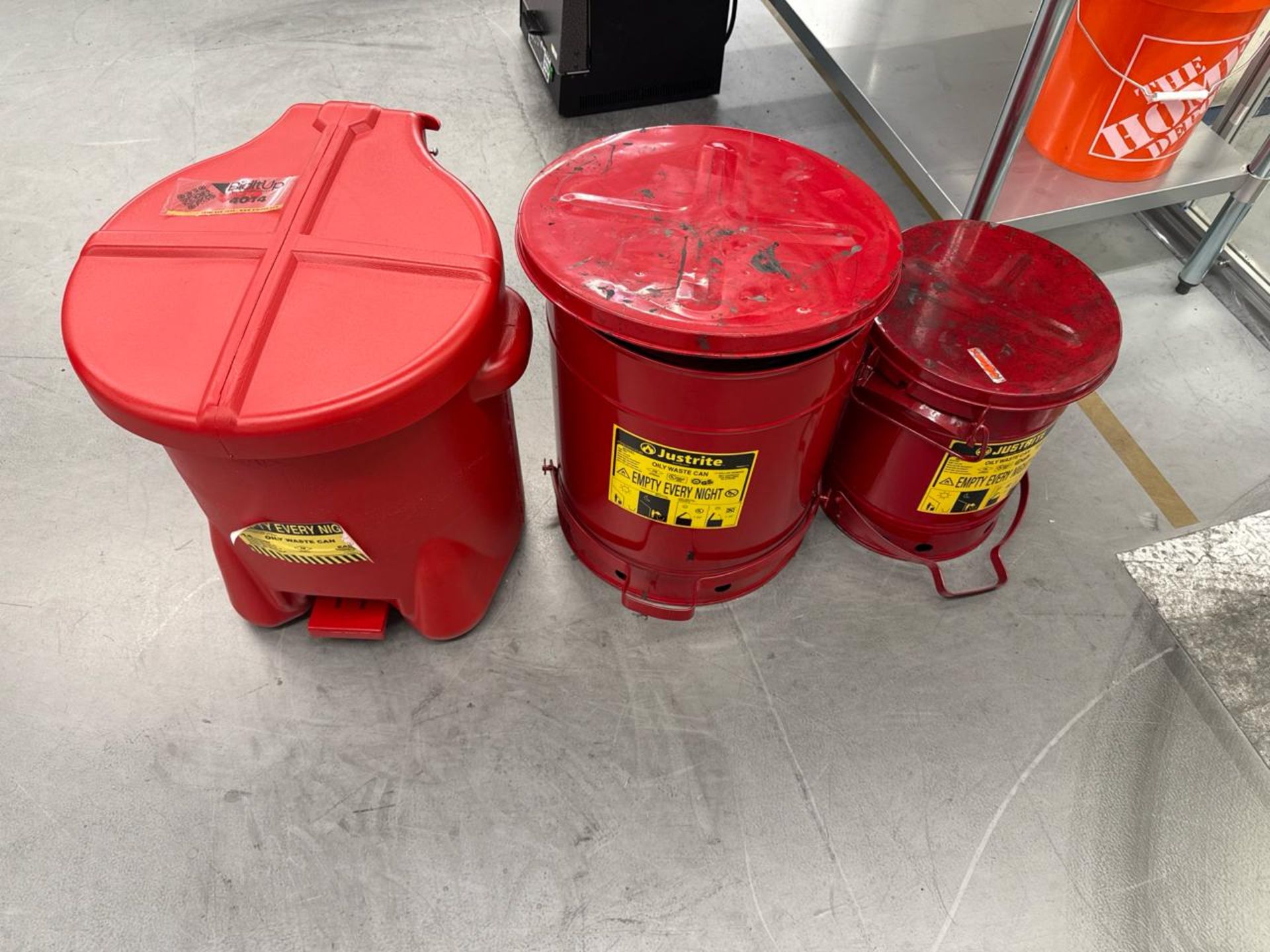 (3) Assorted Safety Oil Waste Containers