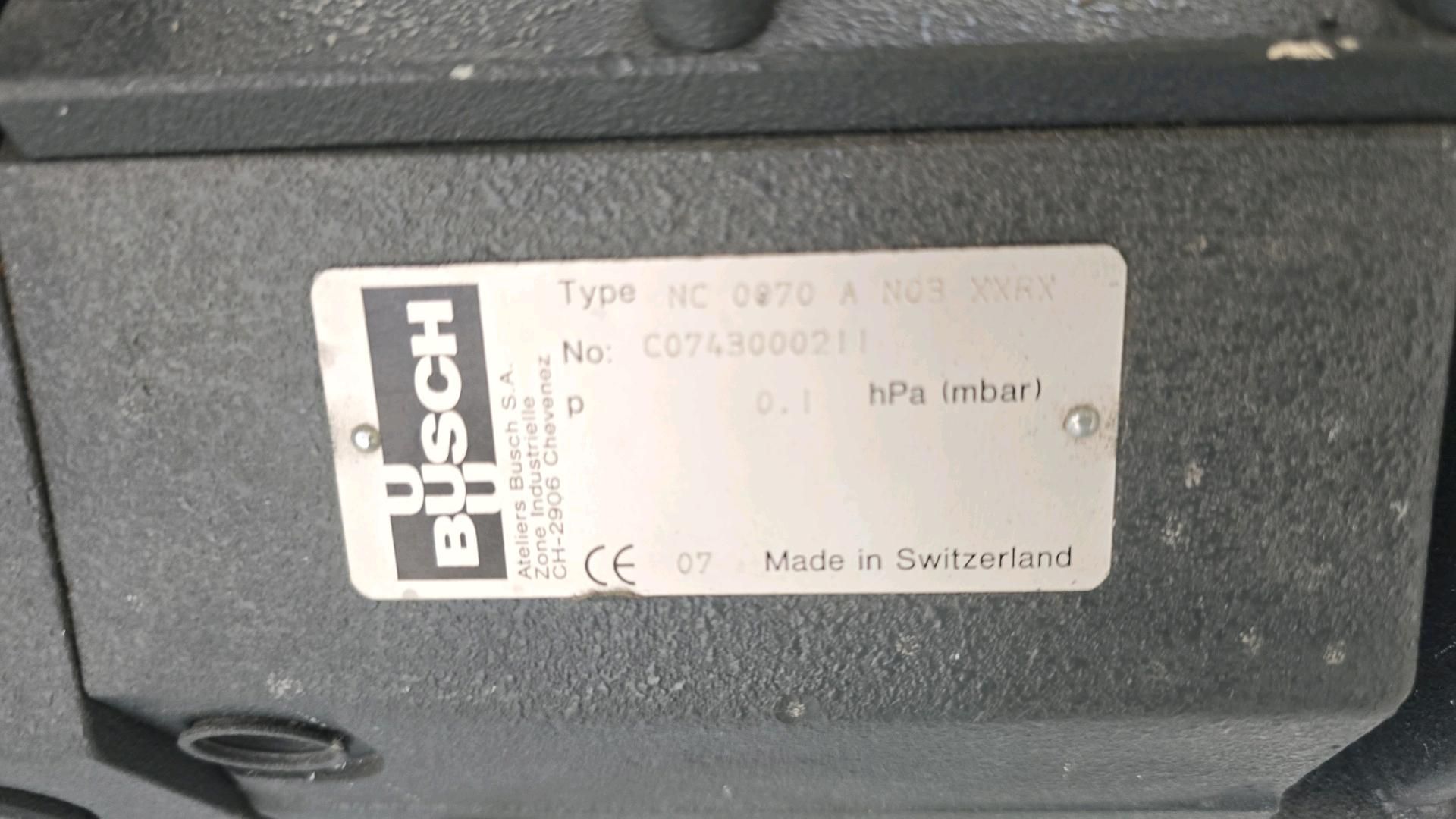 Busch NC 0700 A N03 XXRX Vacuum Pump - Image 8 of 8