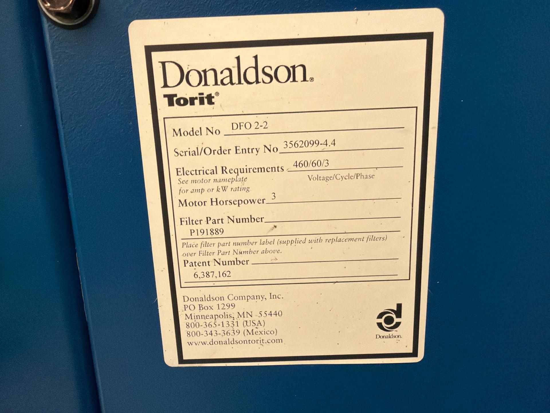 Donaldson Torit Downflo Oval (DFO 2-2) cartridge dust collector. - Image 7 of 8