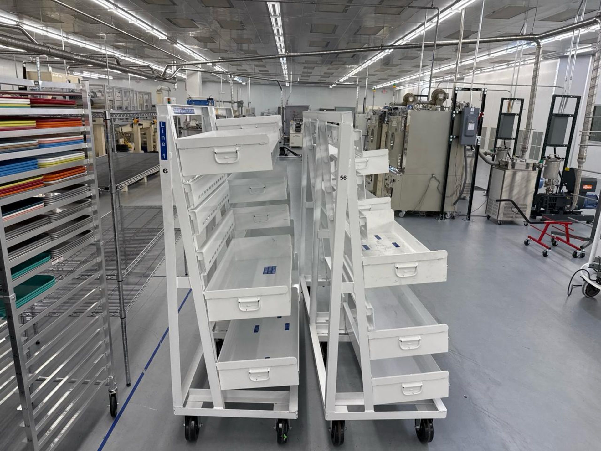 (4) Assorted Vince Basnik Co. Mobile Material Handling Racks - Image 3 of 4