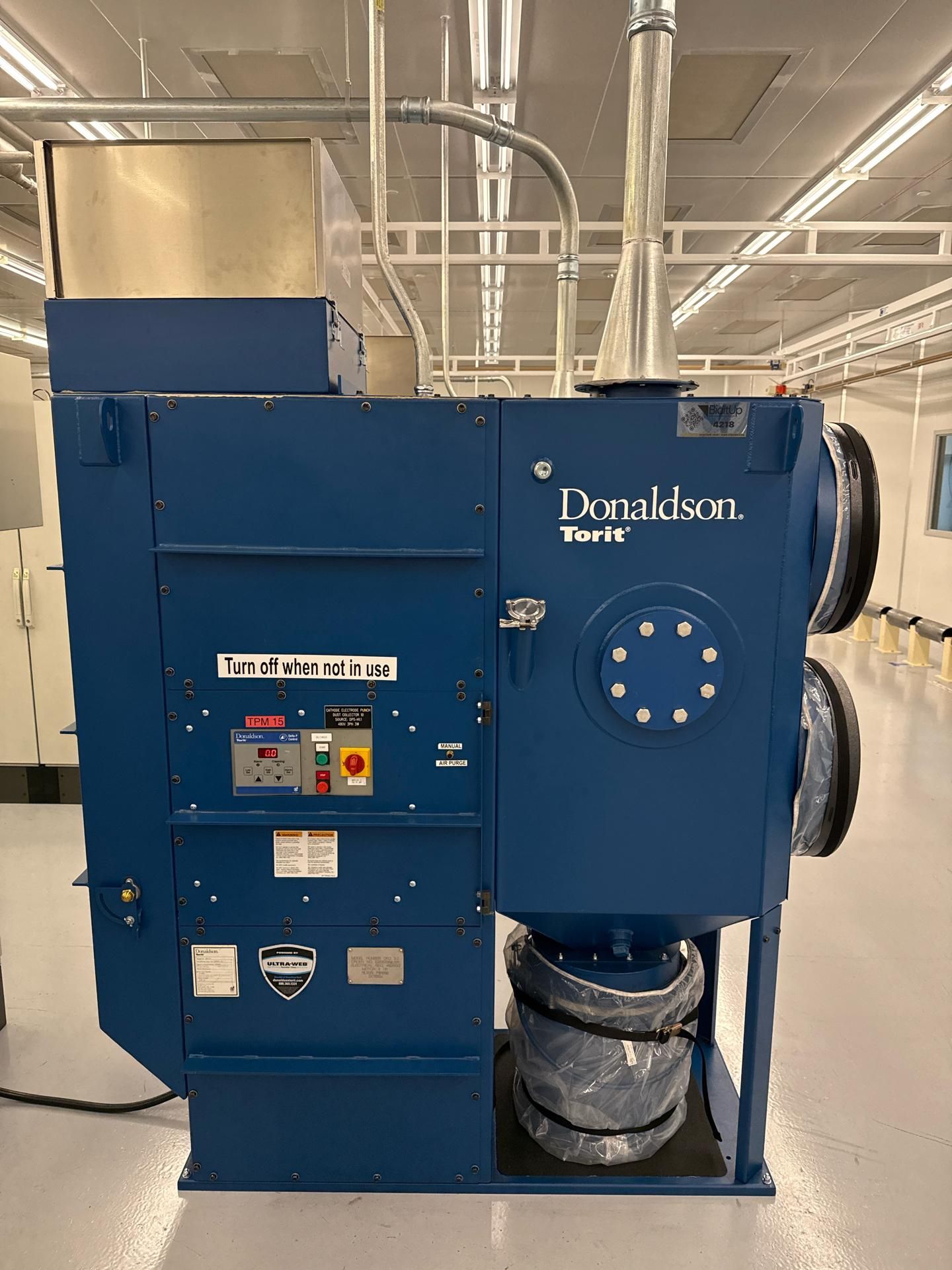 Donaldson Torit Downflo Oval (DFO 2-2) cartridge dust collector.