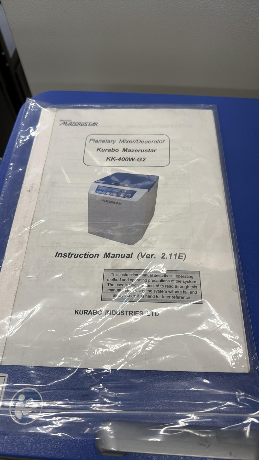 Kurabo Mazerustar Planetary Mixer/Deaerator Model:KK-400W-G2 - Image 4 of 4