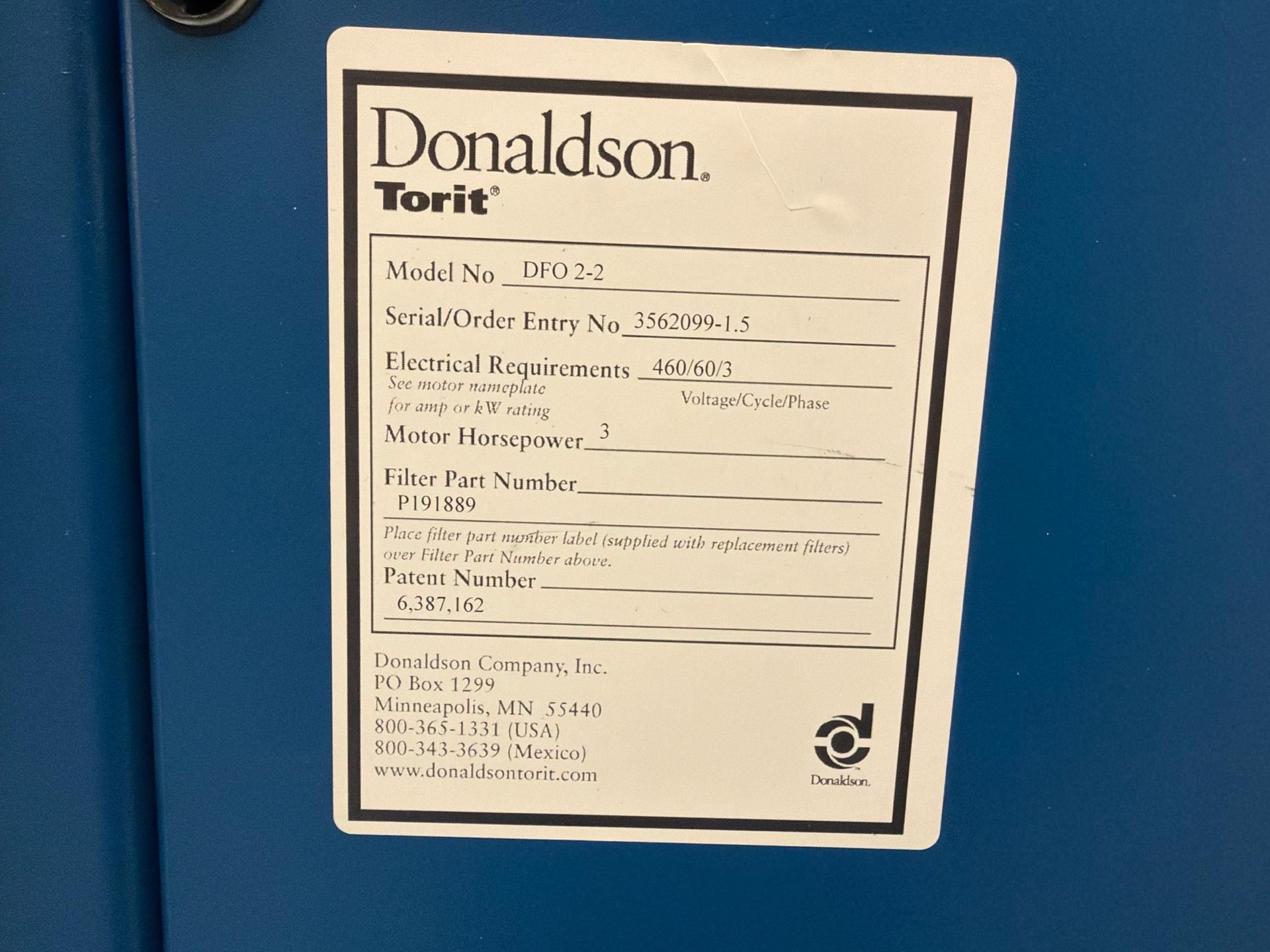 Donaldson Torit Downflo Oval (DFO 2-2) cartridge dust collector. - Image 6 of 7