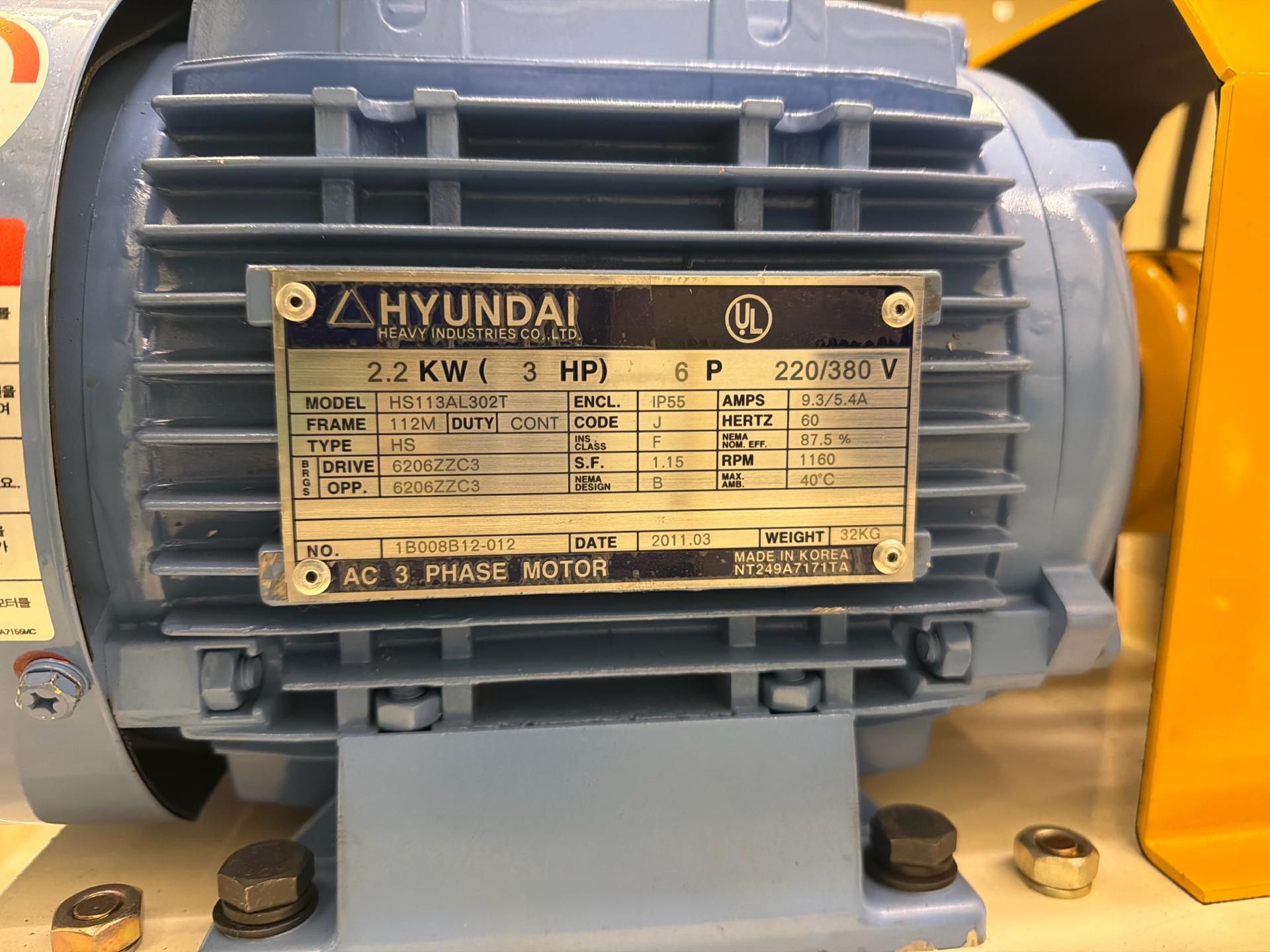 Industrial Hydraulic Power Unit Pump with Hyundai Heavy Industries HS Series AC 3 Phase Induction Mo - Image 6 of 8