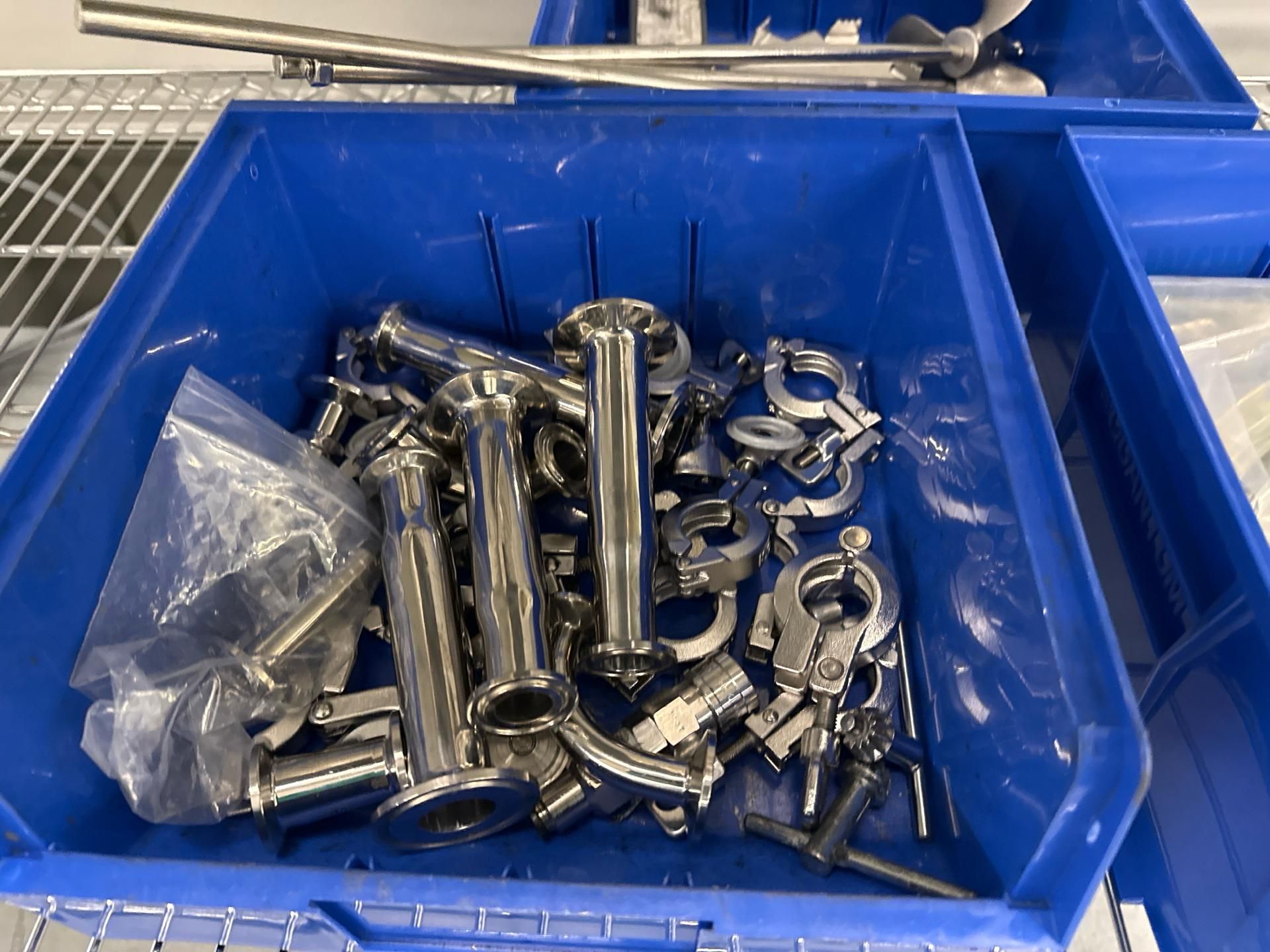 Lot of Assorted Stainless Steel Parts and 3 Lab Lifting Platforms - Image 2 of 3