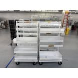 (4) Assorted Vince Basnik Co. Mobile Material Handling Racks