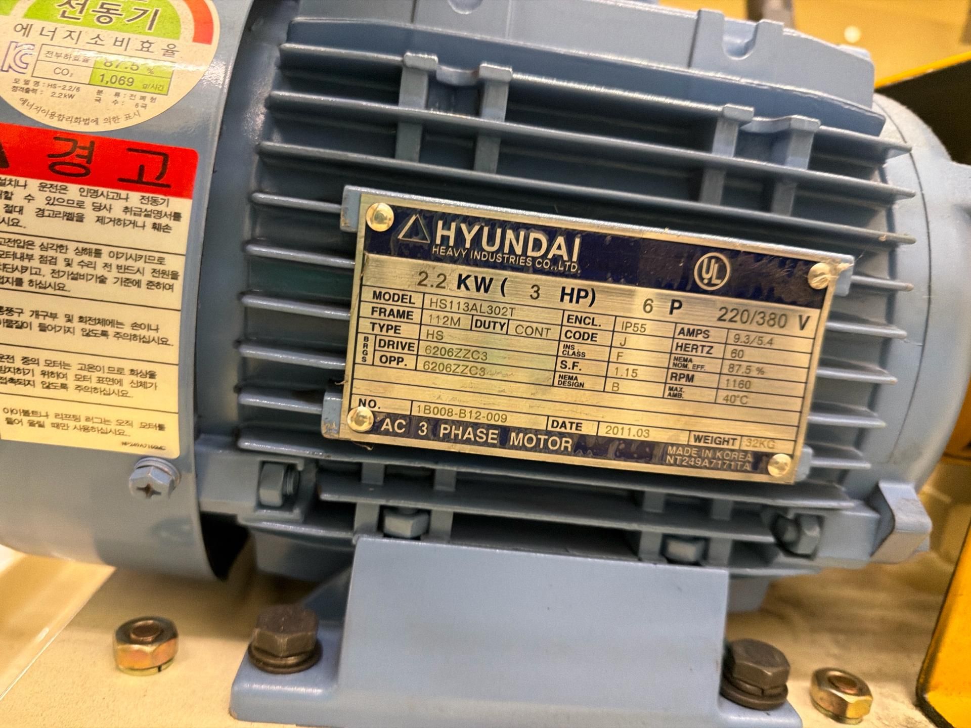 Industrial Hydraulic Power Unit with Hyundai Heavy Industries HS Series AC 3 Phase Induction Motor - Image 7 of 7