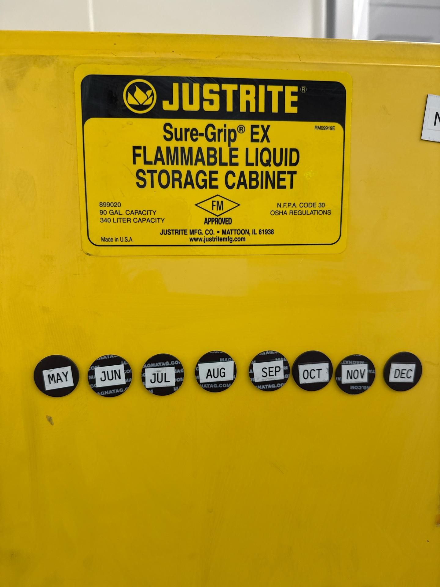 Justrite Sure Grip Flammable Liquid Storage Cabinet 90 Gal. Capacity - Image 2 of 3