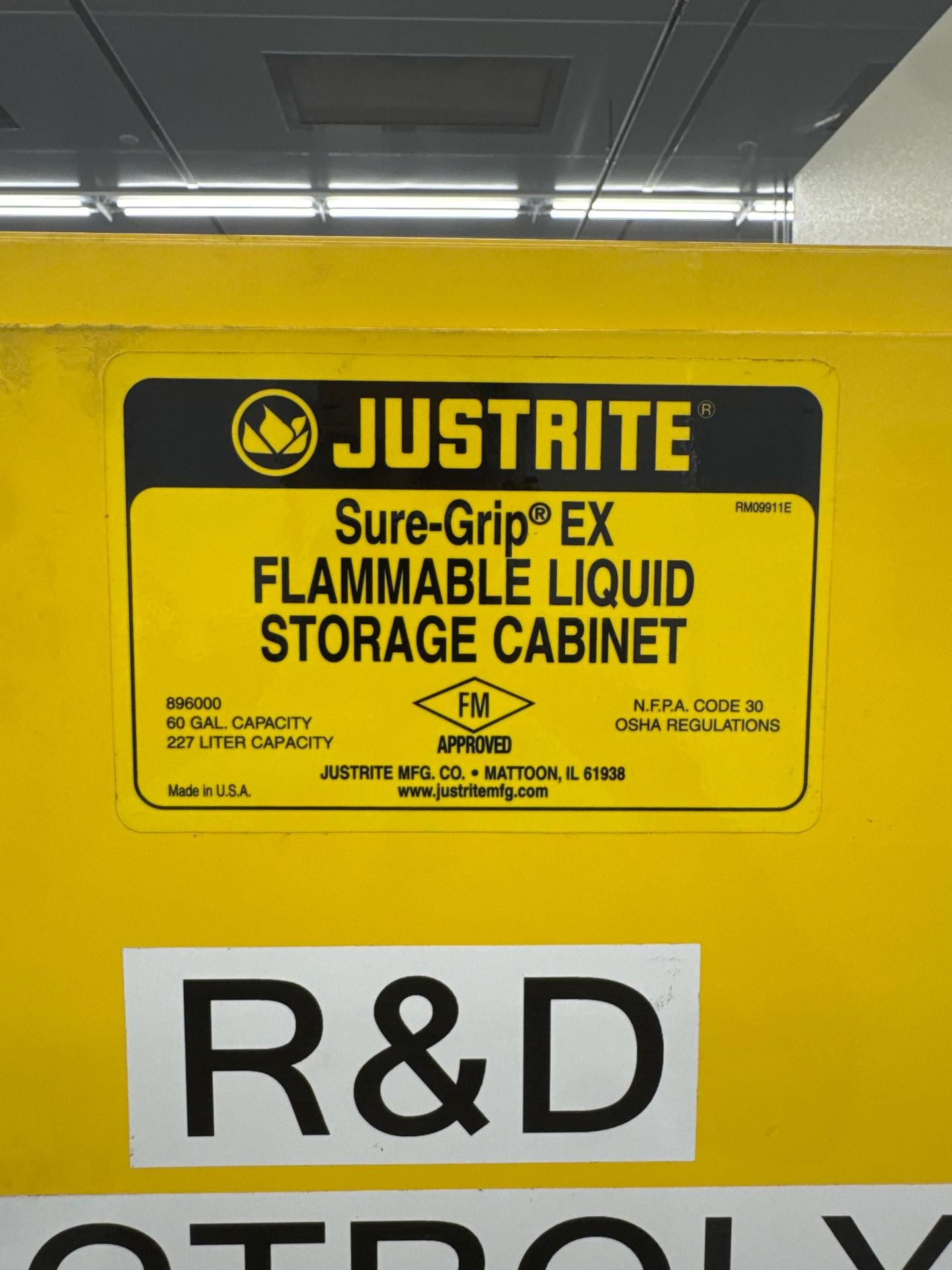 Justrite 60 Gallon Flammable Storage Cabinet - Image 4 of 4