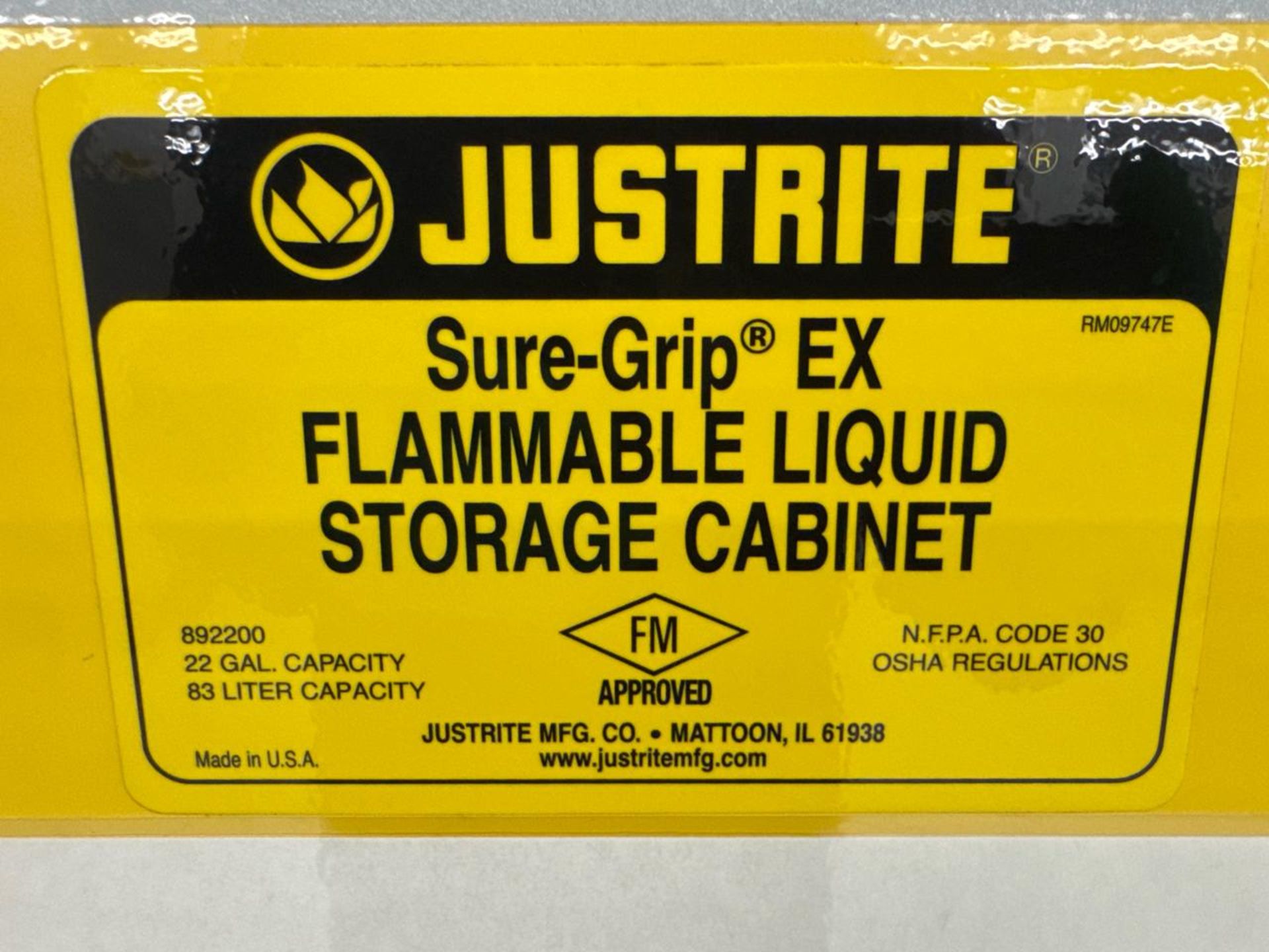 Justrite flammable storage cabinet - Image 3 of 3