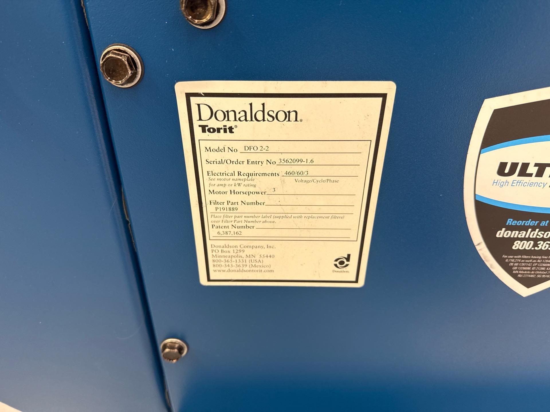 Donaldson Torit Downflo Oval (DFO 2-2) cartridge dust collector. - Image 6 of 7