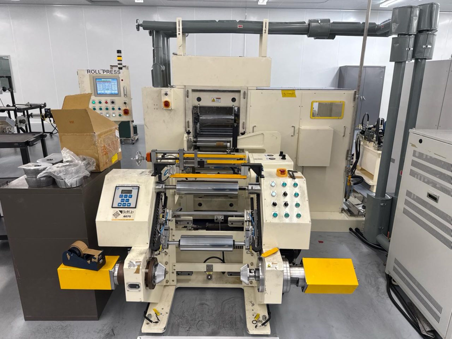 CIS Co., LTD. Roll Press & CIS/Proface HMI Panel w/ Polaris DP-20 Web Guide Control