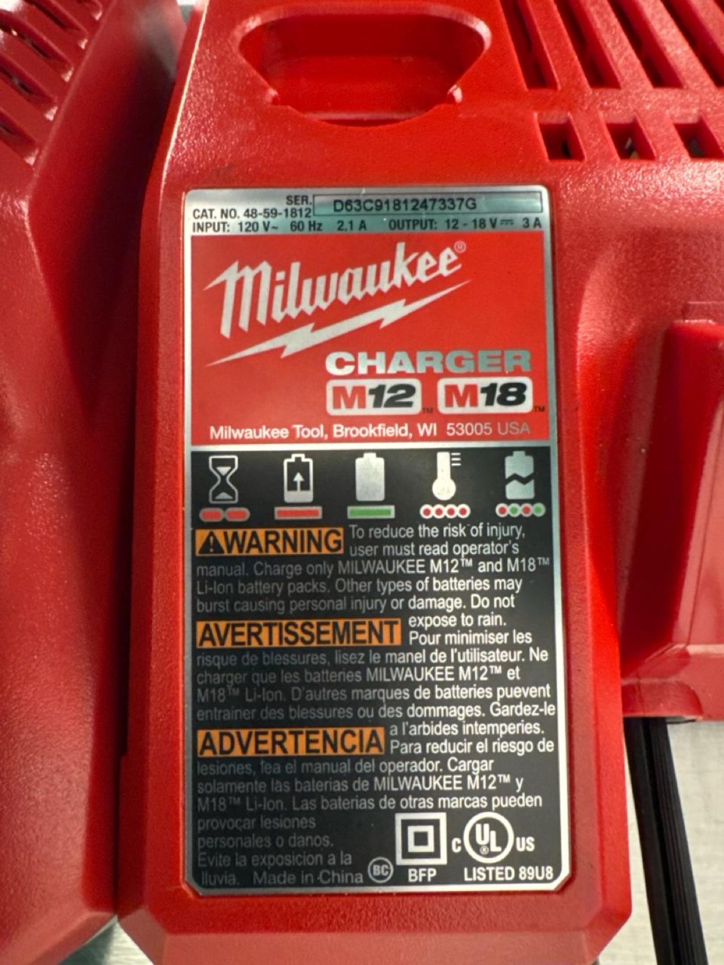Milwaukee battery chargers - Image 3 of 4