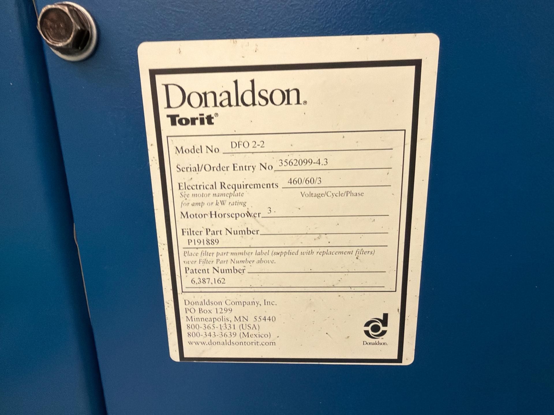 Donaldson Torit Downflo Oval (DFO 2-2) cartridge dust collector. - Image 7 of 8