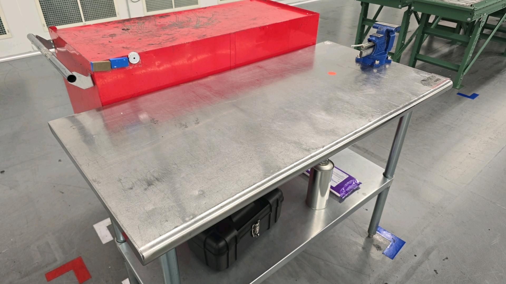 Stainless Steel Workbench and Vise - Image 3 of 5