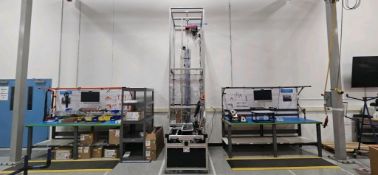 Averna FLO Canopy Test Bench Station, w/ BlueLine Lift Smart Cable Hoist