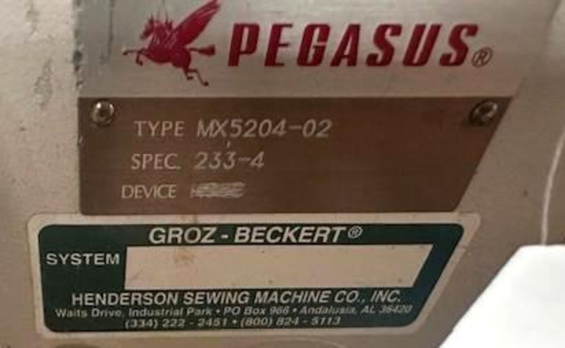 Pegasus MX5204-02-233-4 Three Thread Over Lock - Image 6 of 6