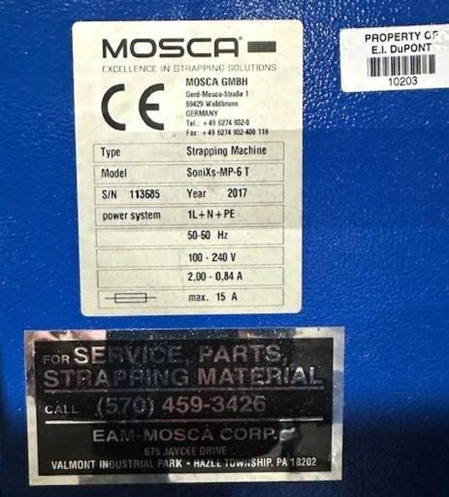 MOSCA #SoniXs-MP-6 T Strapping Machine - Image 4 of 4