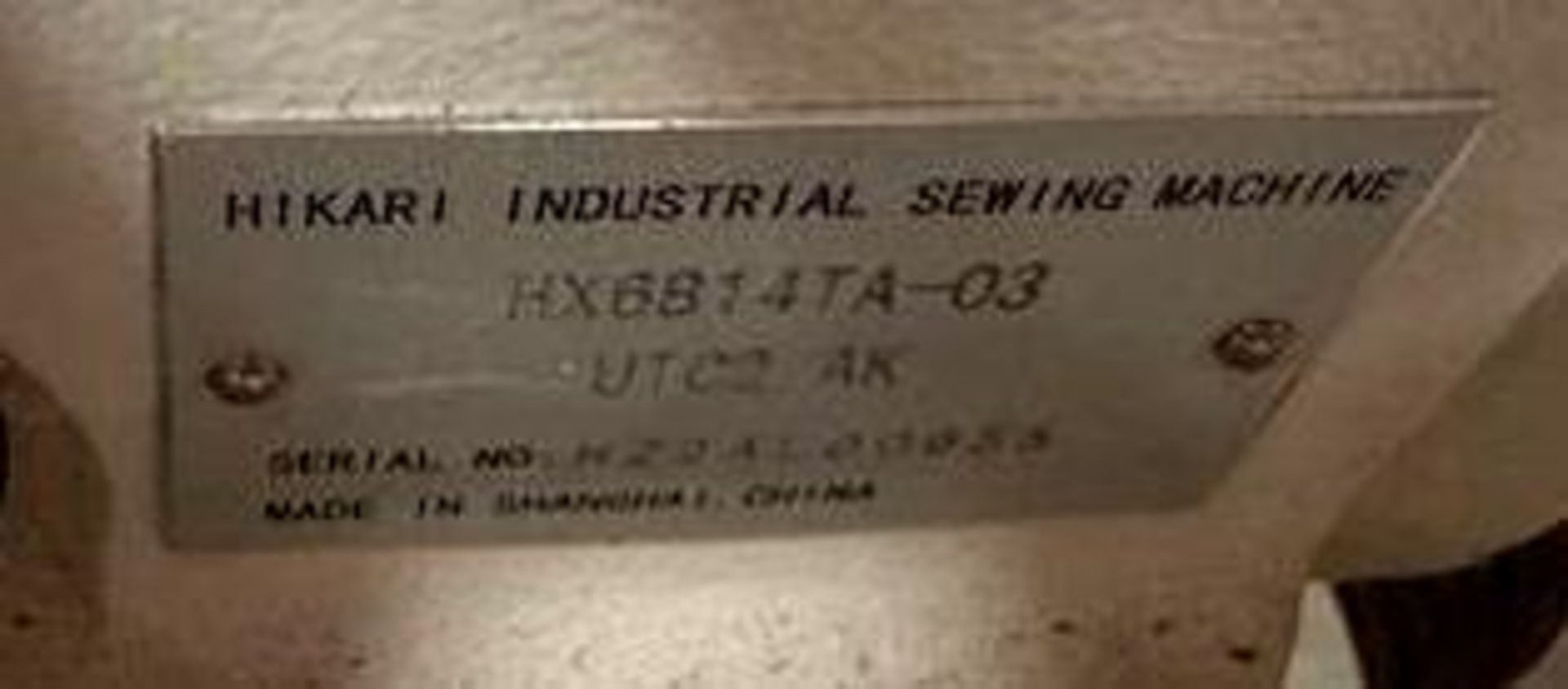 Hikari HX6814TA-03 UTC2/AK Sewing Machine - Image 7 of 7