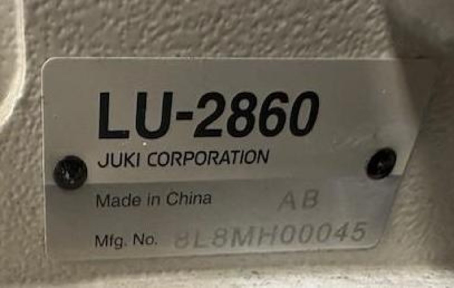 Juki LU-2860 2 Needle Lock Stitch Sewing Machine - Image 7 of 7