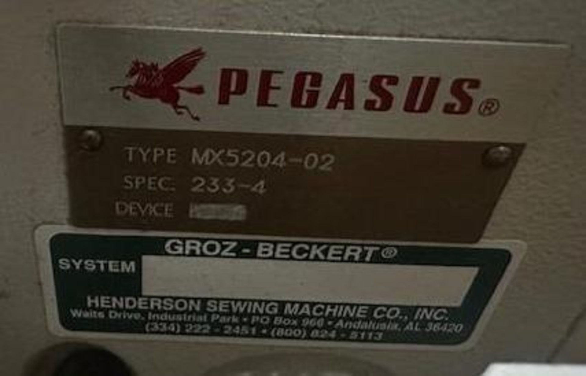Pegasus MX5204-02-233-4 Three Thread Over Lock - Image 7 of 7
