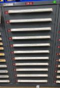 11 Drawer Stanley Vidmar Cabinet w/Contents