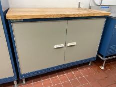 60 x 27.5 x 37 Vidmar Cabinet w/ Butcher Block